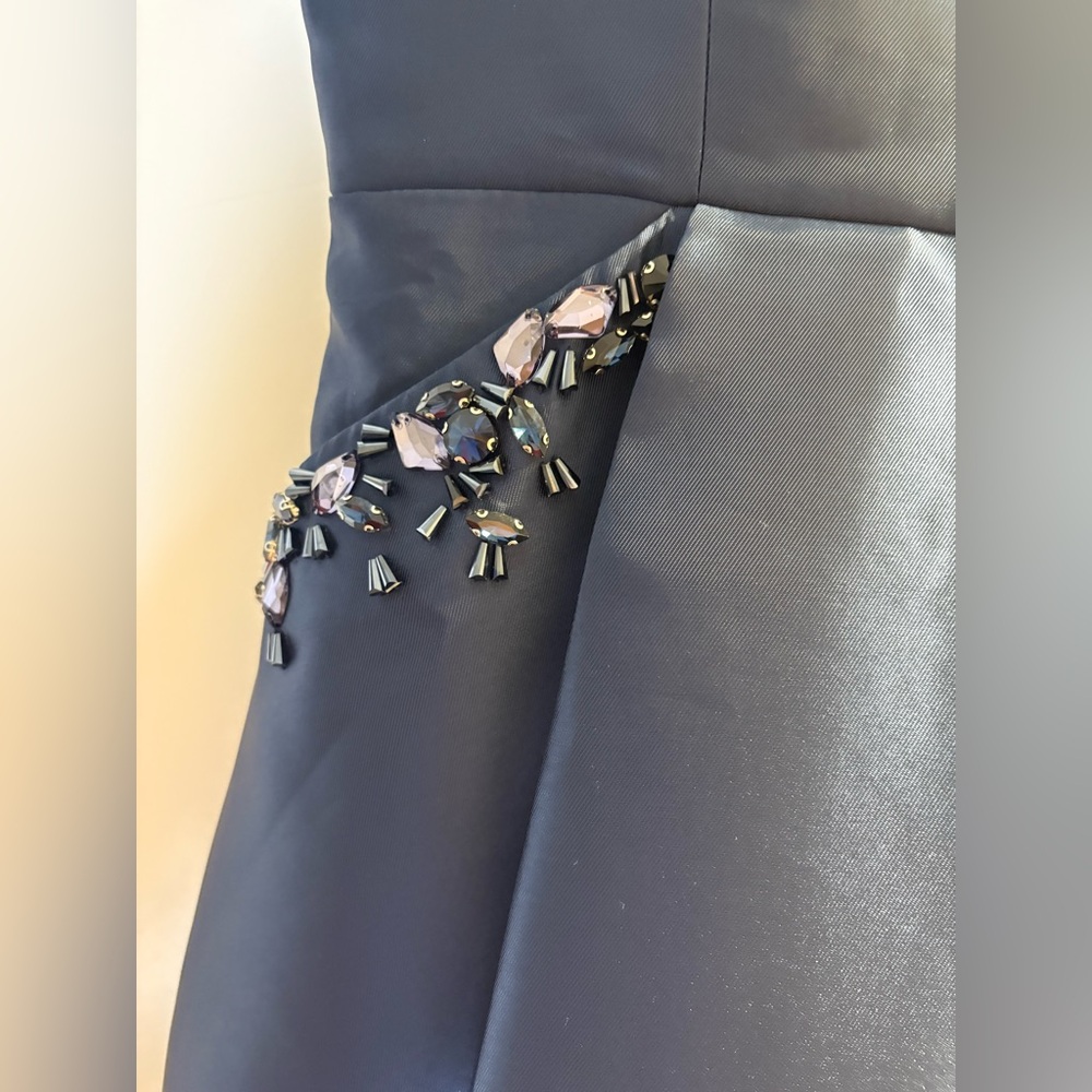 Simple Navy Hoco Dress - Picture 3 of 5